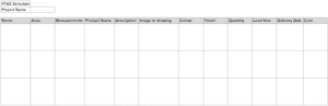 FF&E Schedule Guide & Template